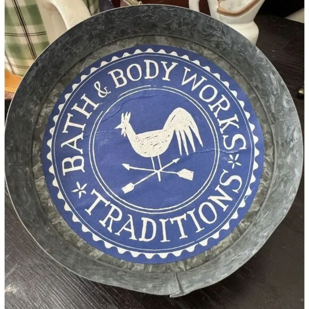 Vintage Bath & Body Works Galvanized 2 Piece Bucket. 5